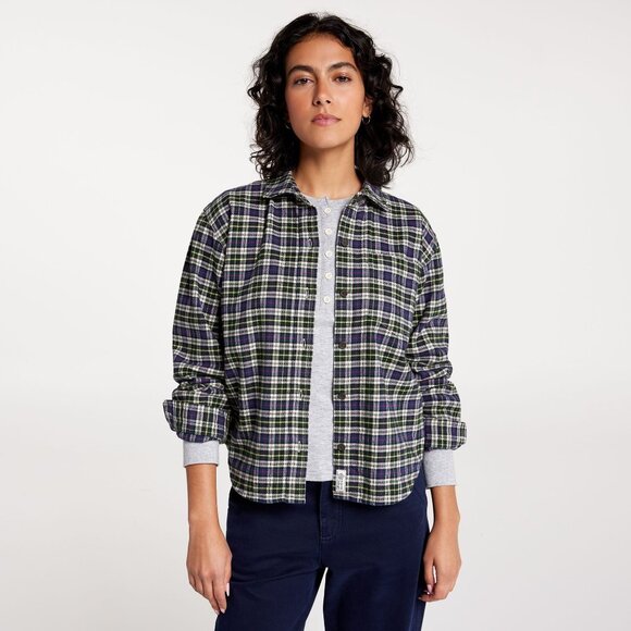 NEW Alpine Design Women's Flannel, Large, Navy/Cream Timberline Pld MSRP $48 - Picture 1 of 4